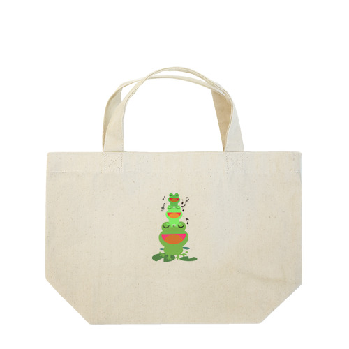 雨の日のカエルタワー Lunch Tote Bag