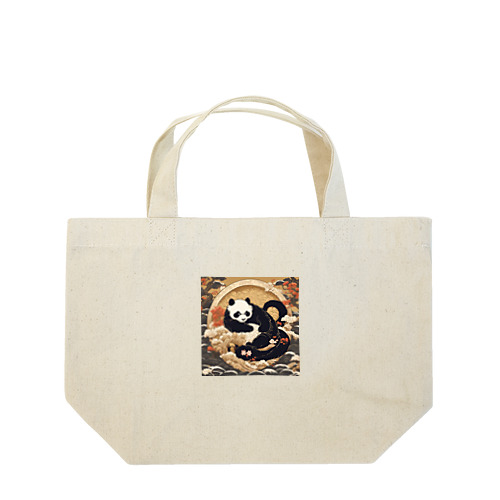 和風の最強パンダ Lunch Tote Bag