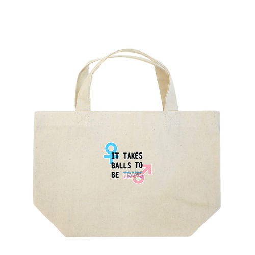 「It Takes Balls to be Trans」 Lunch Tote Bag