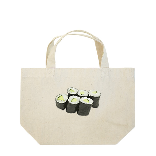 お寿司_細巻き寿司_かっぱ巻き_221024 Lunch Tote Bag