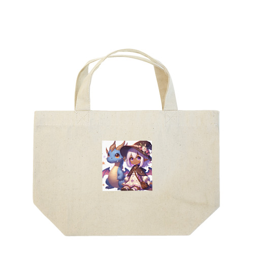 ドラゴンと可愛い女の子3 Lunch Tote Bag