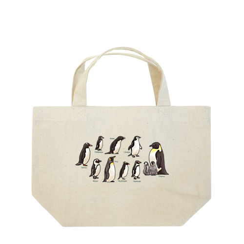 ペンギンだらけ Lunch Tote Bag