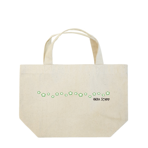 okra stamp　細かいVER. ランチトート Lunch Tote Bag