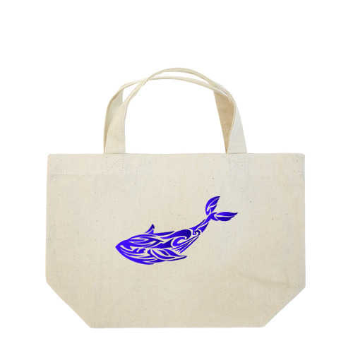 トライバルクジラ Lunch Tote Bag