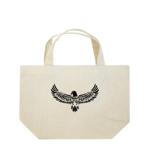鷲のシルエット Lunch Tote Bag