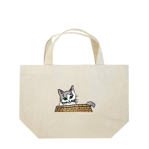 ひょっこり猫ちゃん。 Lunch Tote Bag