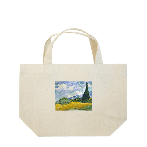 ゴッホ「糸杉のある麦畑」　フィンセント・ファン・ゴッホの絵画【名画】 Lunch Tote Bag