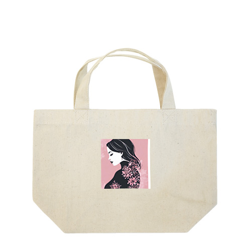 キレイな女性のシルエット Lunch Tote Bag