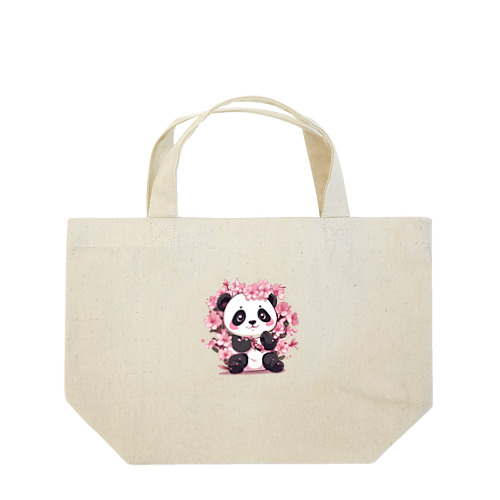 満開桜とパンダ Lunch Tote Bag