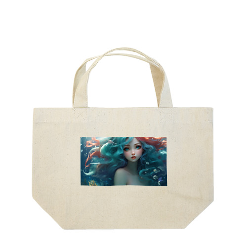 Mint mermaid Lunch Tote Bag