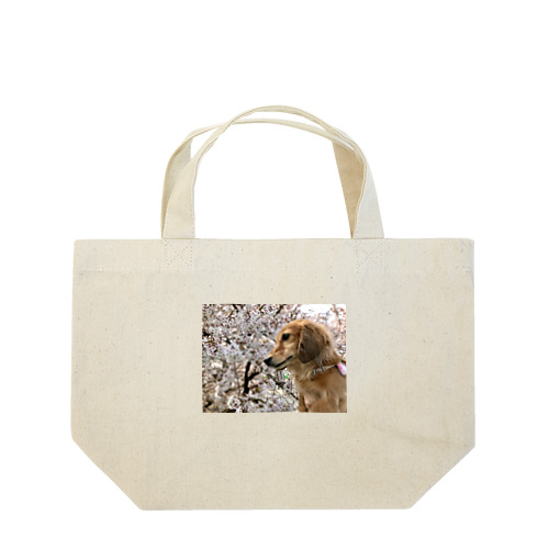 花見を満喫するちょちょさん Lunch Tote Bag