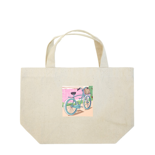 カラフルなレトロ自転車💐 Lunch Tote Bag