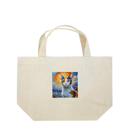 日本の夜明けですニャン Lunch Tote Bag