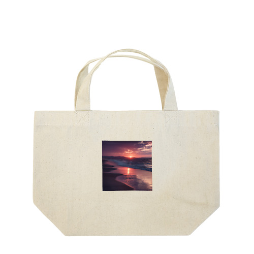 海辺の夕日 Lunch Tote Bag