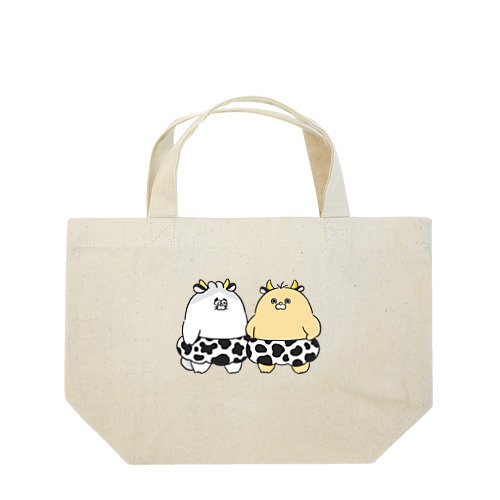 牛もっふるくんとやすにゃん Lunch Tote Bag