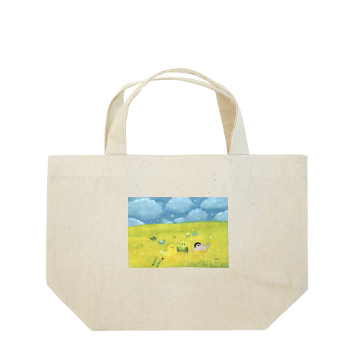 菜の花畑インコたち Lunch Tote Bag