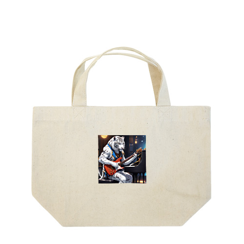 ホワイトタイガーだって弾けるのさ Lunch Tote Bag