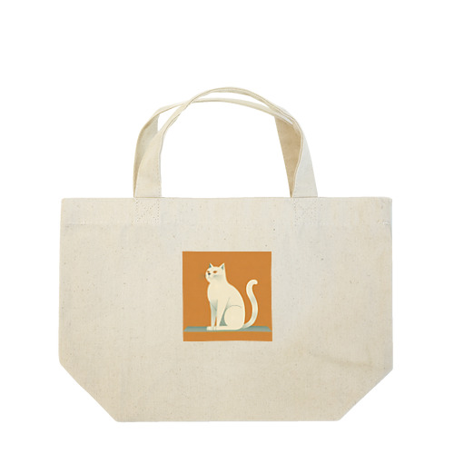 凛々しく立つネコ Lunch Tote Bag
