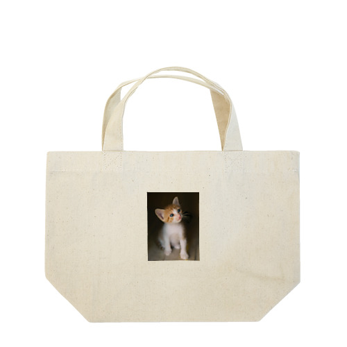 考える　猫ちゃんー Lunch Tote Bag