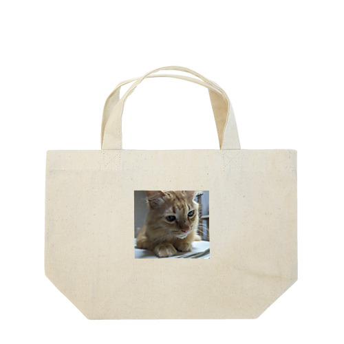 お勉強するチビエル Lunch Tote Bag