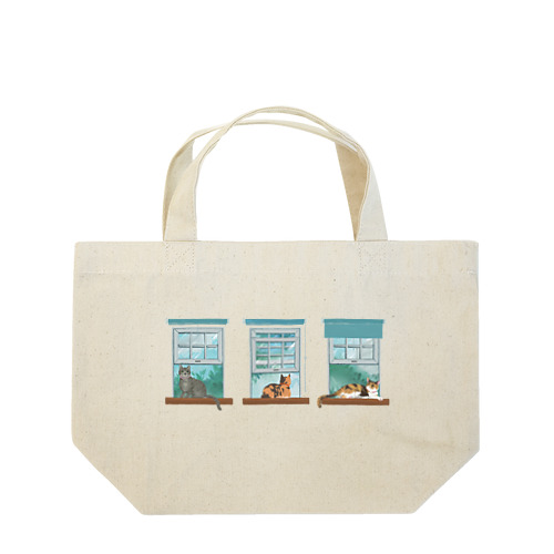 窓辺の猫たち Lunch Tote Bag