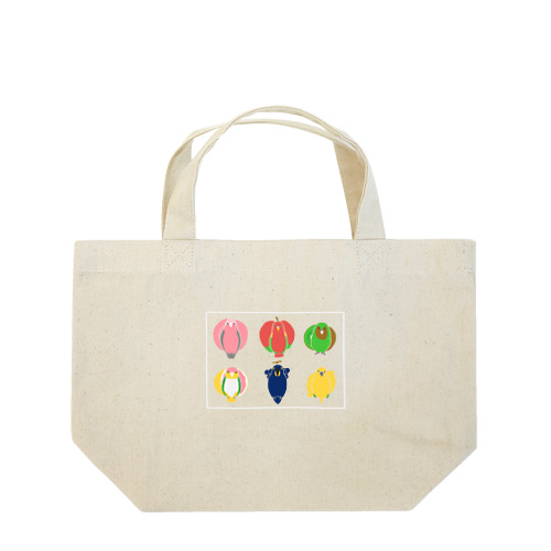 いろいろとりとフルーツ Lunch Tote Bag