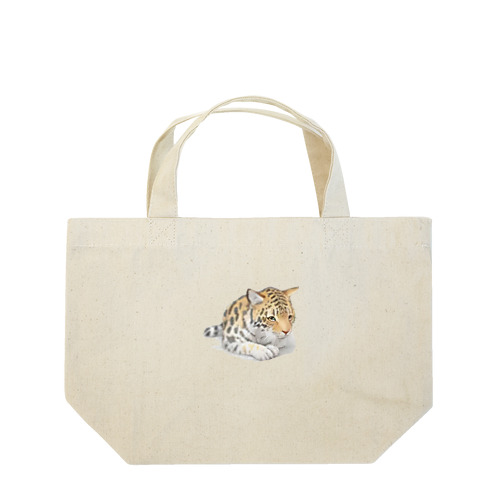 静かなかわいらしいヒョウ Lunch Tote Bag