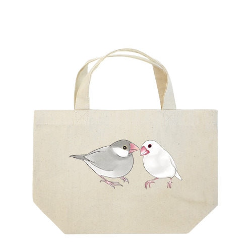 幸せ文鳥ちゃん【まめるりはことり】 Lunch Tote Bag