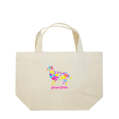 ボーダーコリー　フラワーパーティ Lunch Tote Bag