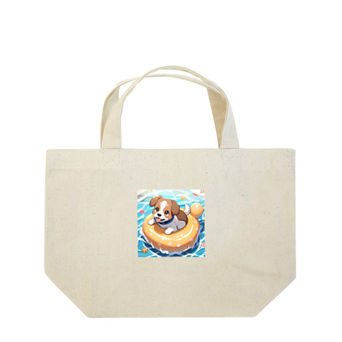 海水浴してるワンコちゃん Lunch Tote Bag