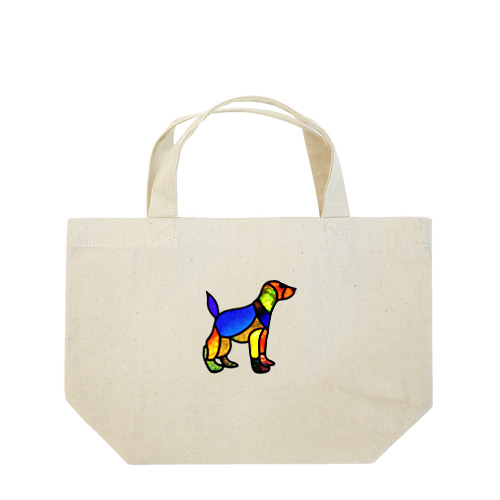 ステンドグラス風の犬 Lunch Tote Bag