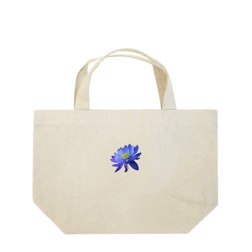 青色と白色の蓮 Lunch Tote Bag
