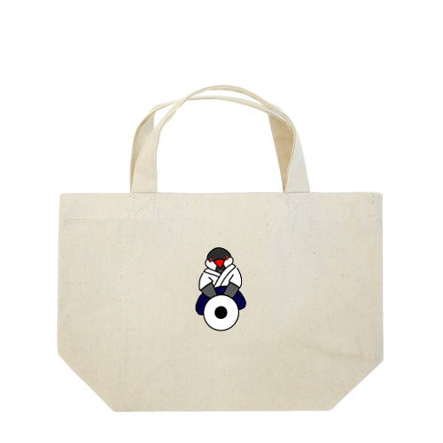 正座の弓道部んちょ（桜文鳥）と星的① Lunch Tote Bag