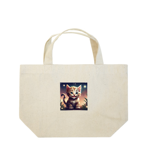 笑顔の子猫グッズ Lunch Tote Bag