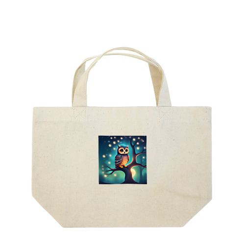 真夜中のふくろうさん Lunch Tote Bag