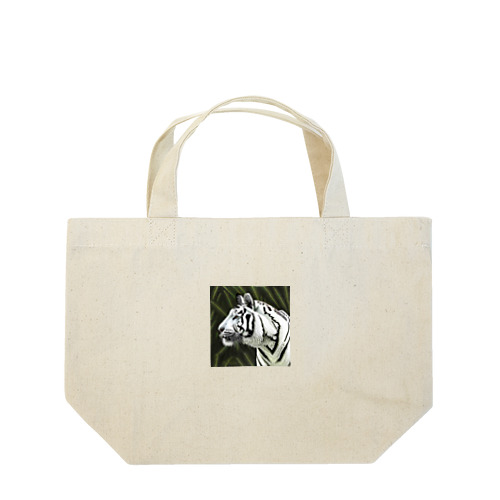白いトラ Lunch Tote Bag