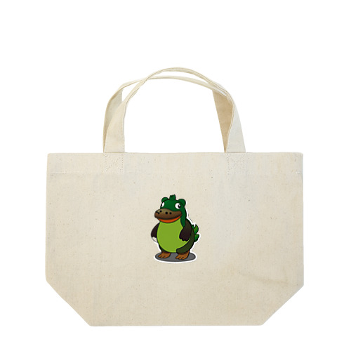 緑、恐竜、ワニ Lunch Tote Bag