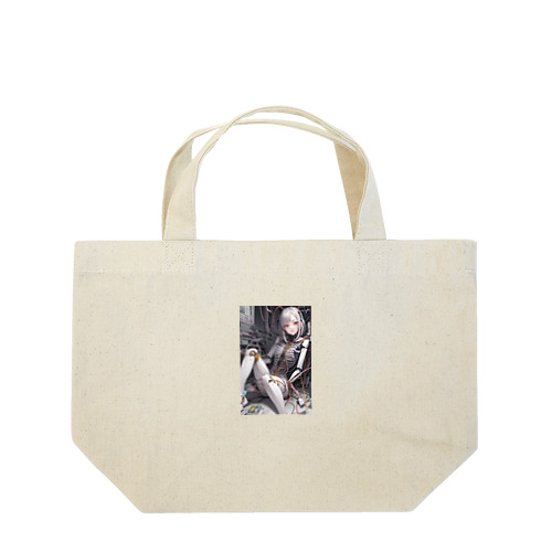 メカニカルシンセゾンビガールのイラストのグッズ Lunch Tote Bag