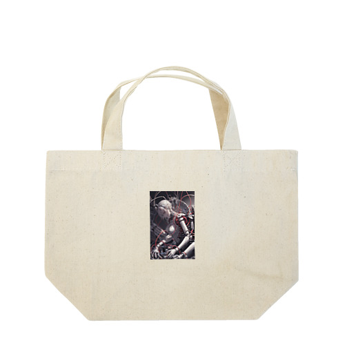 メカニカルシンセゾンビガールのイラストのグッズ　#4 Lunch Tote Bag