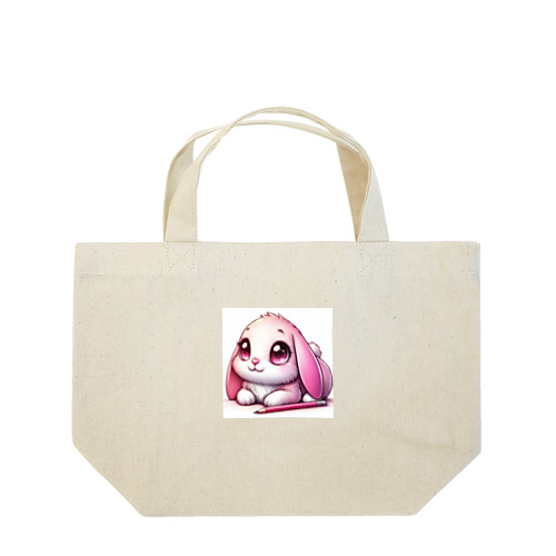 ピンクウサギ Lunch Tote Bag