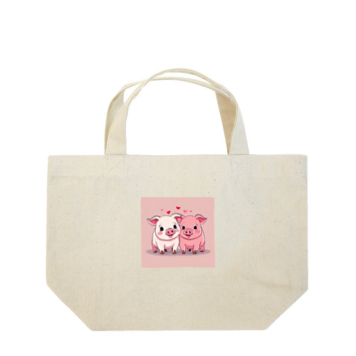 子豚ちゃんのかわいいグッズ Lunch Tote Bag