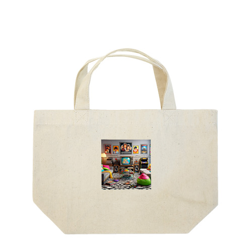 懐かしさを感じさせる80年代のスタイル Lunch Tote Bag