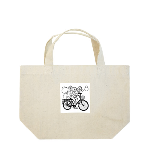 自転車ロゴ　ガールズ ランチトートバッグ