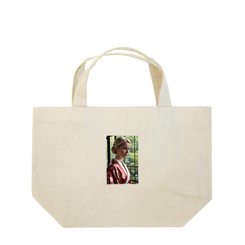 着物ブロンドレディー Lunch Tote Bag