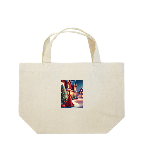 幻想的なクリスマスのイラストグッズ Lunch Tote Bag