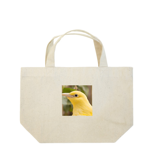 黄色い鳥の横顔 ランチトートバッグ