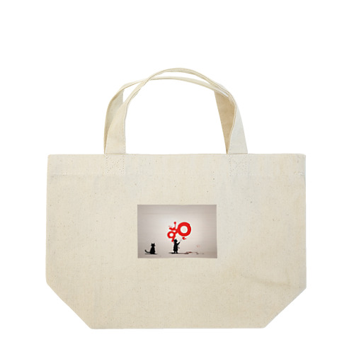 バンクシー風　猫のらくがき Lunch Tote Bag