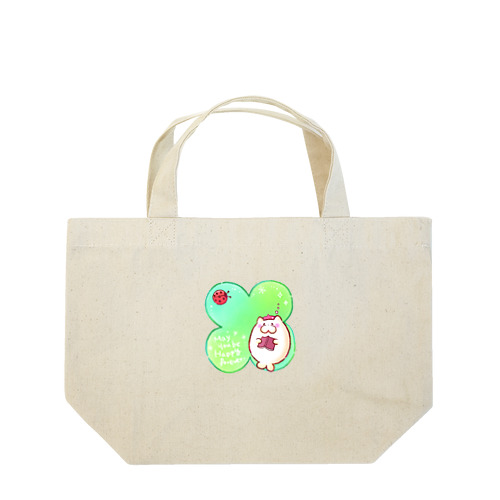 【ラッキーモチーフ】クローバー🍀居眠りぶらたん💤 Lunch Tote Bag