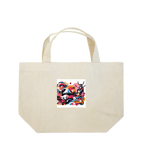 日本の伝統と現代アートの融合 Lunch Tote Bag