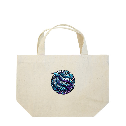 Blue snake 2 Lunch Tote Bag